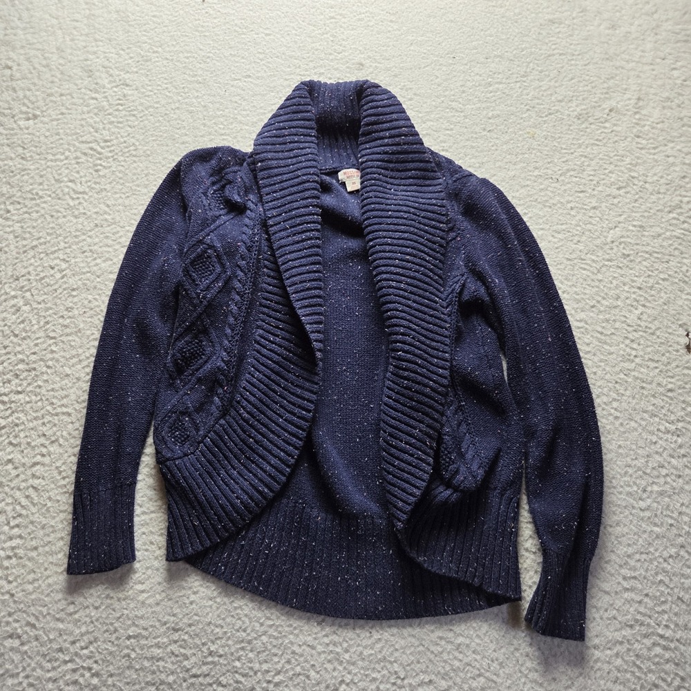 Mossimo Supply Co. Cardigan Sweater Womens XS Blue Open Front Shawl Collar Knit